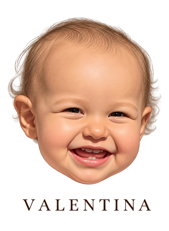 Retrato ilustrado de Valentina